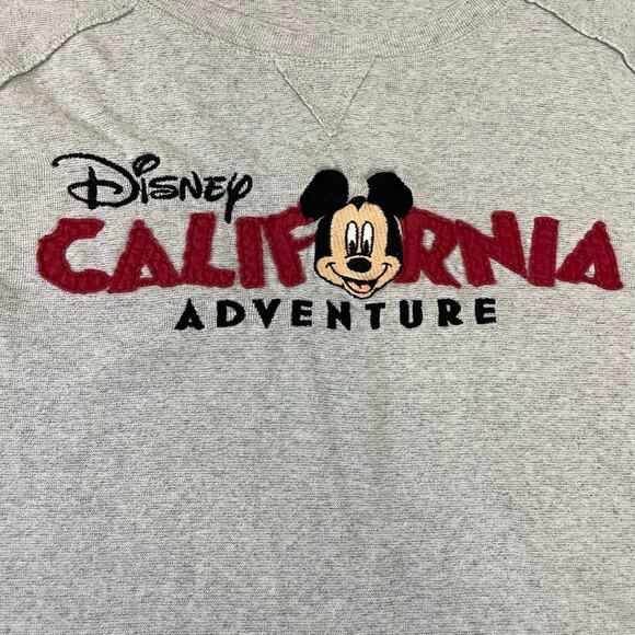 Disney Parks California Adventure Sweatshirt Mickey Mouse Gray Size L - Picture 7 of 7